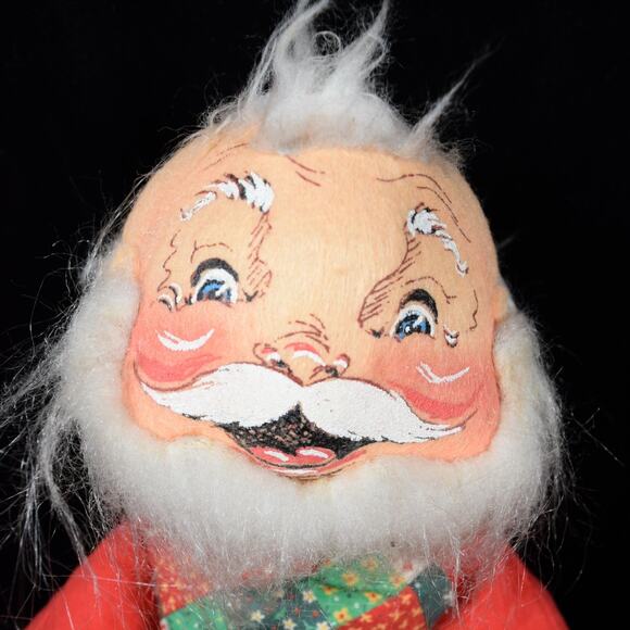 Vtg Annalee Mr & Mrs Santa Claus Calico Christmas Holiday Collectible 1963/1971 - Picture 14 of 16